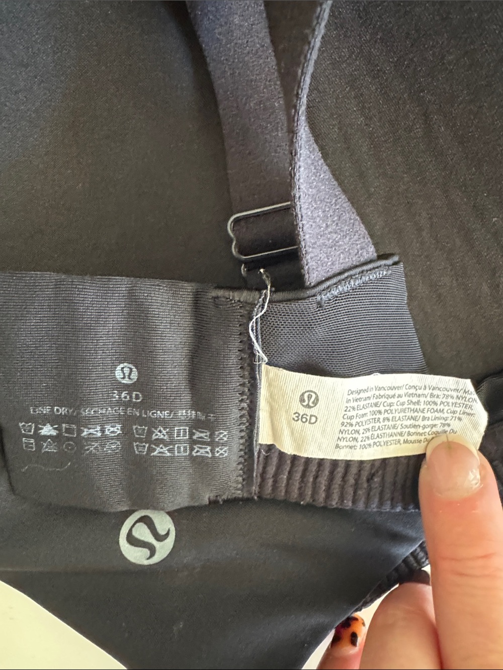 Lululemon Energy Bra High Support 36D Black - Picture 4 of 9